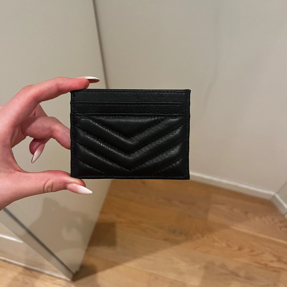 Svart quiltad kortfodral från YSL - 3