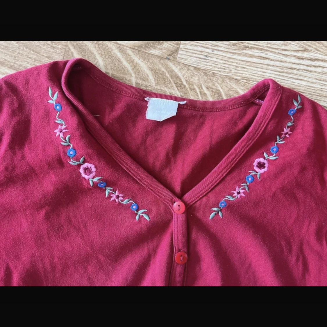 Röd långärmad  - 90