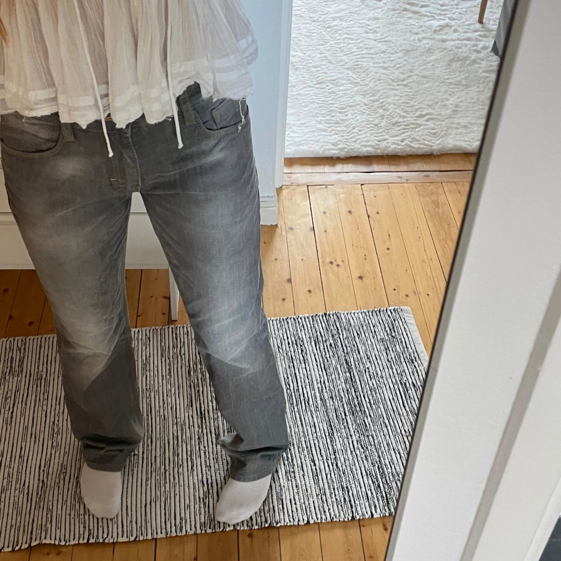 Low waist gråa jeans - 92