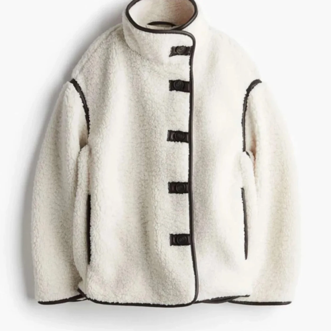 Vit teddyjacka från HM