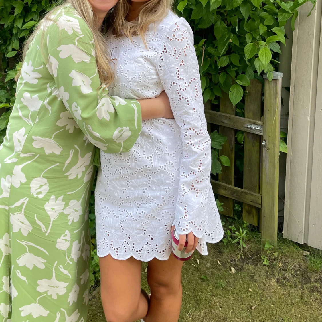 Vit spetsklänning - 92