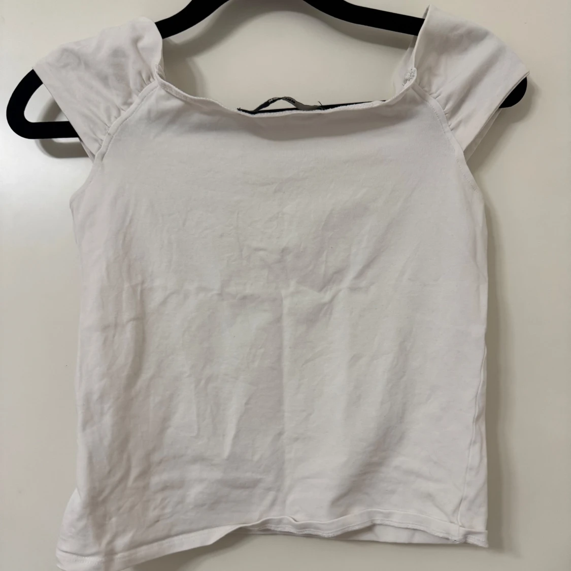 Vit kortärmad topp - 90