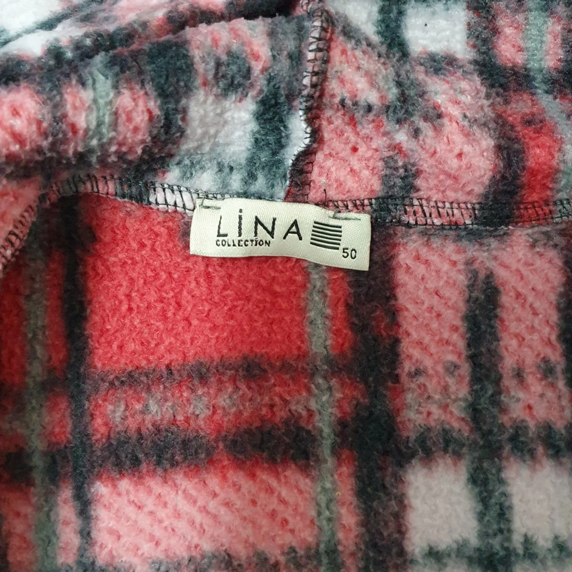 Rutig fleecejacka från Lina Collection - 91