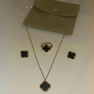 Smyckeset med fyrklöverdesign - Endast örhängen för 50 kr