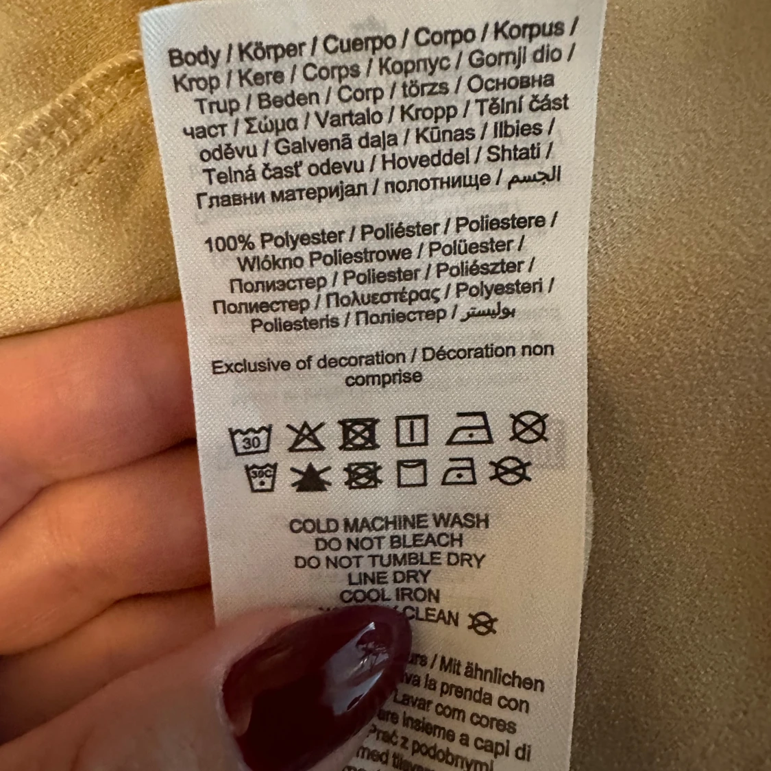 Beige långärmad topp från Pieces - 92