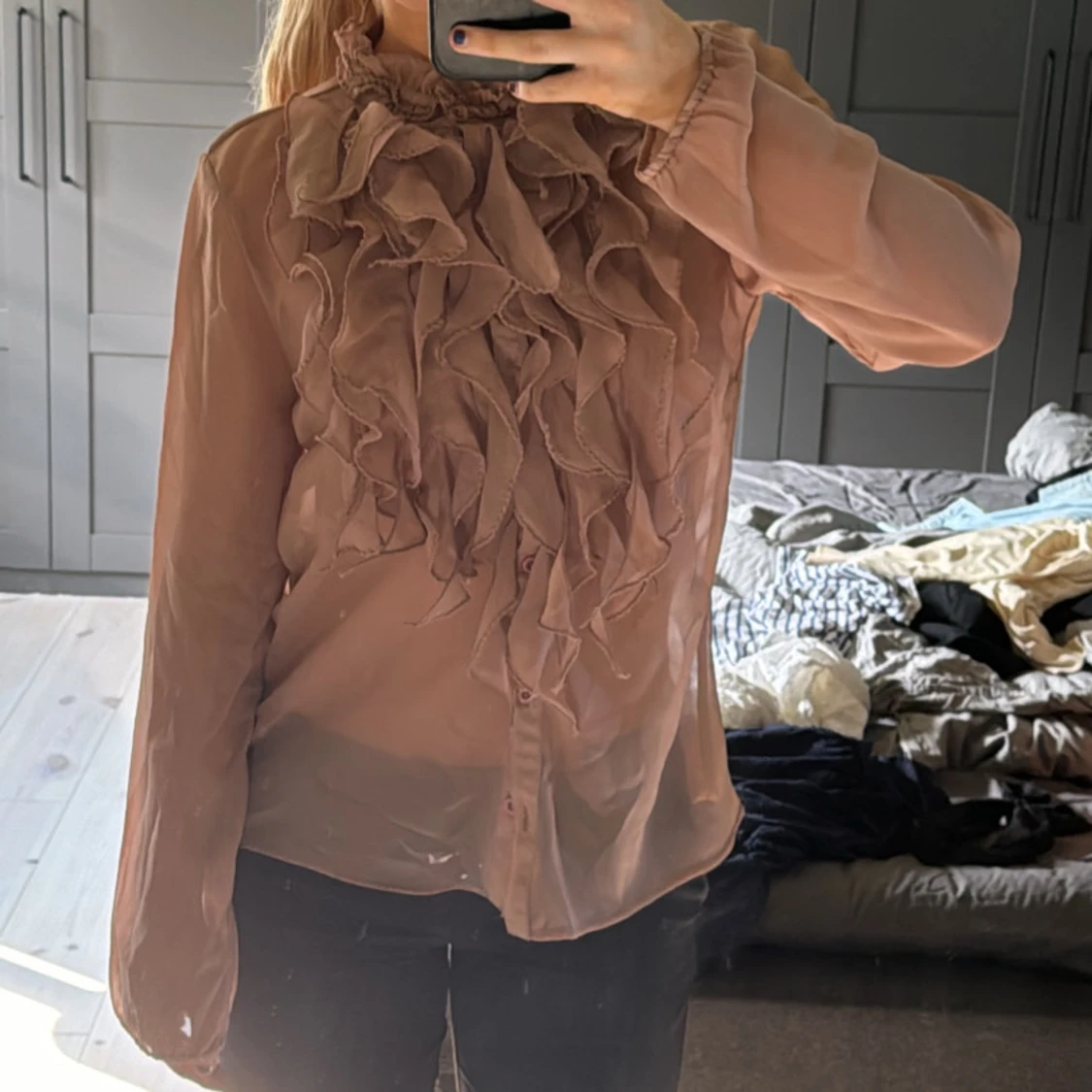 dustyrosa volang blus - 90