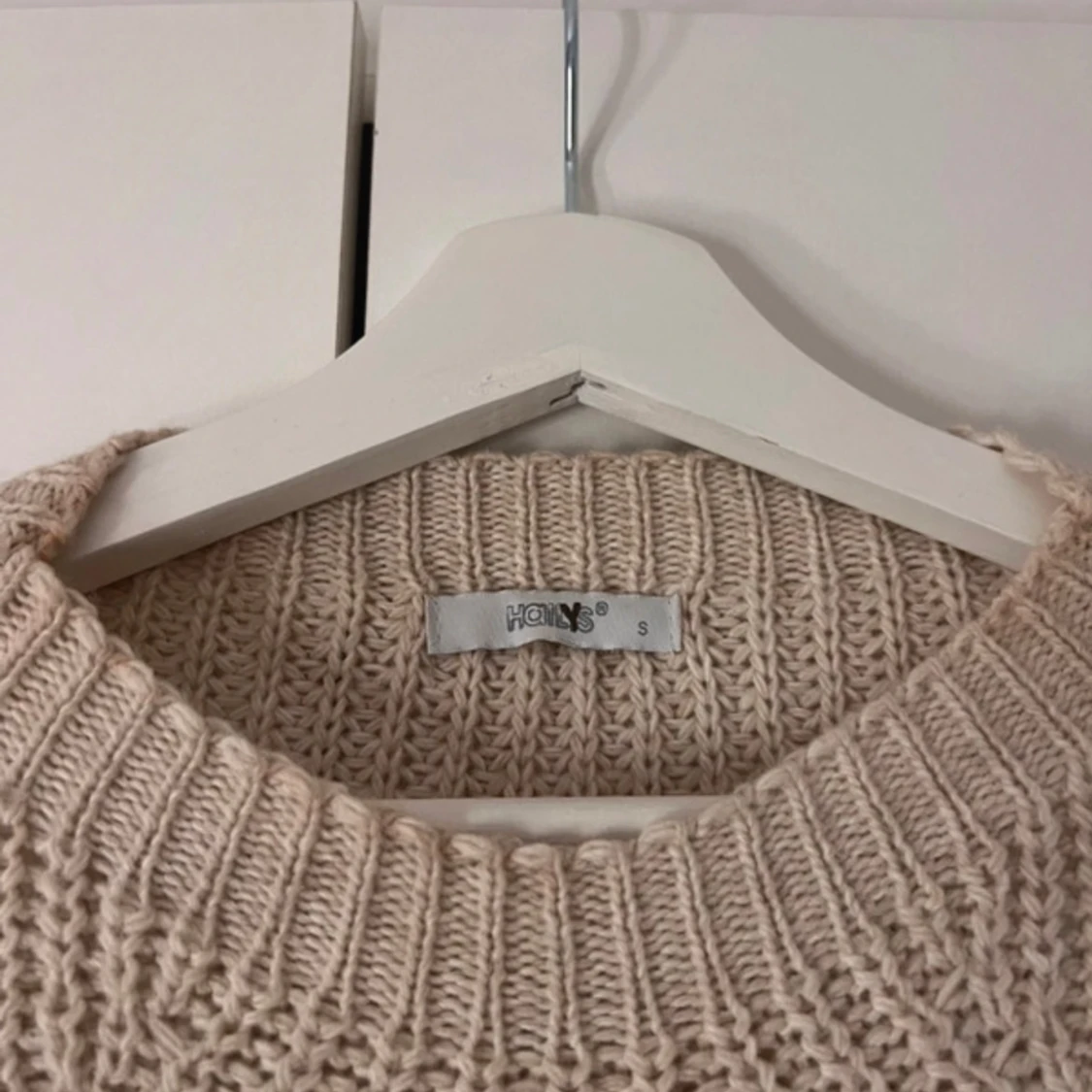 Beige stickad tröja Ullared - 91