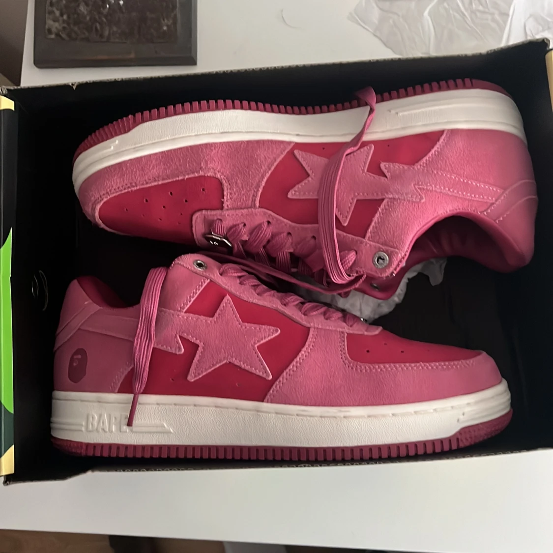 pink suede bapesta - 90