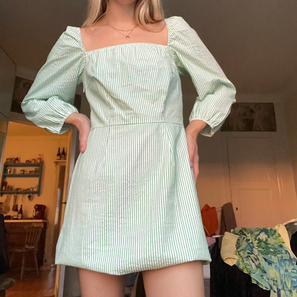 Söt randig Klänning - 90