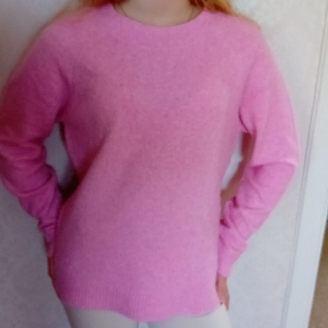 Rosa stickad tröja