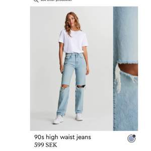 90s high waist jeans, storlek 36 från gina i nyskick då dom knappt är använda. Nypris 599kr, säljer dom för 300+ frakt🥰