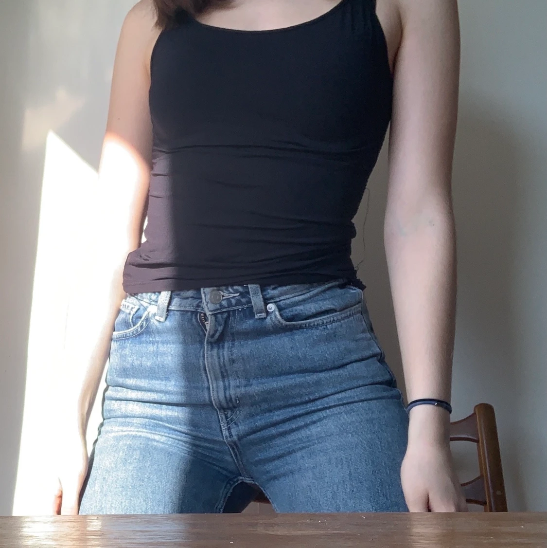 Basic svart linne - 90