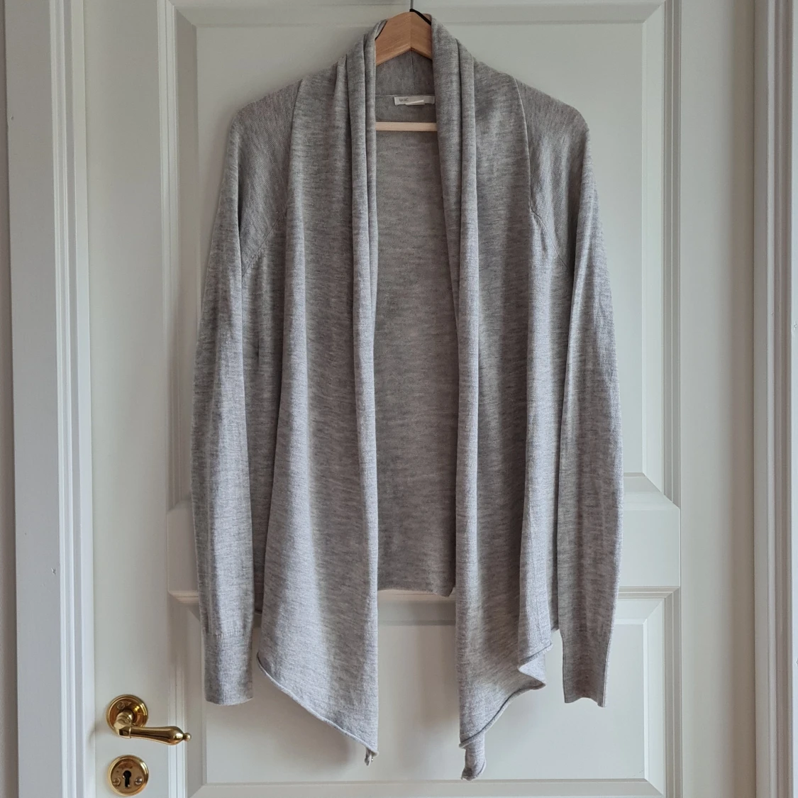 Grey H&M wrap waterfall cardigan - 90