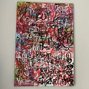 Tavla graffiti  - Tavla gjord av mig. pris kan diskuteras. OBS! Endast swish