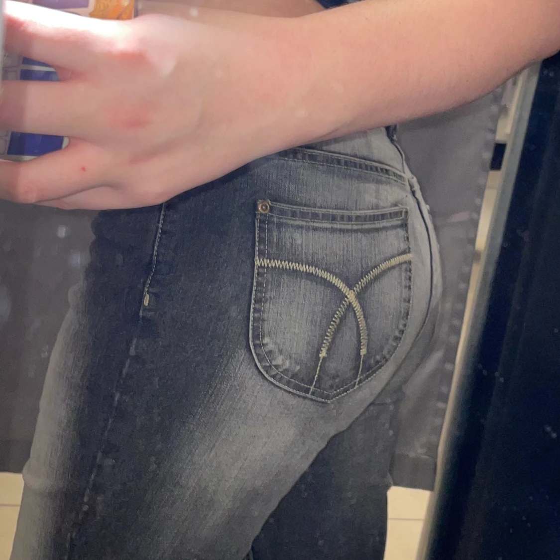 Lådmignade bootcut jeans  - 90