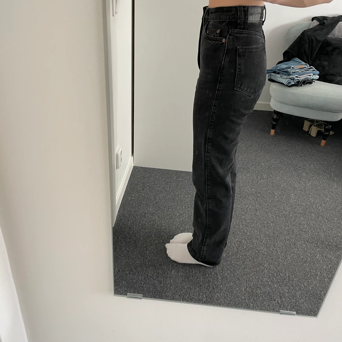 Svarta straight jeans - 91