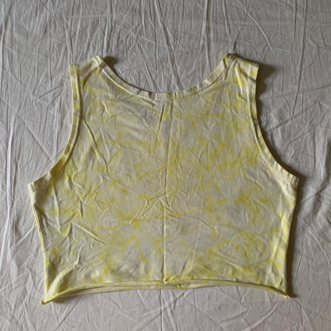 Tie dye topp gul - 90