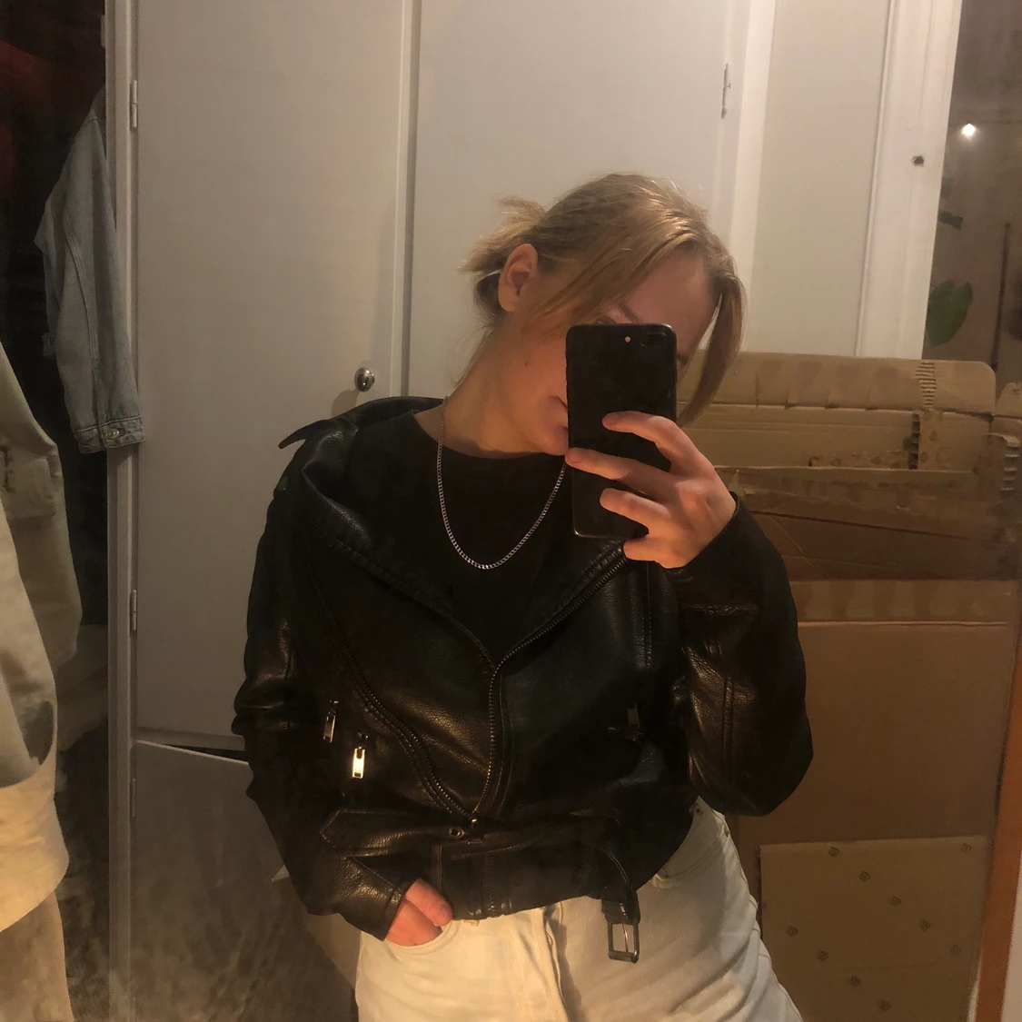 Oversized skinnjacka - 91