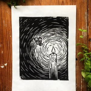 Moth print - Mitt största print hittills! Storlek: a4