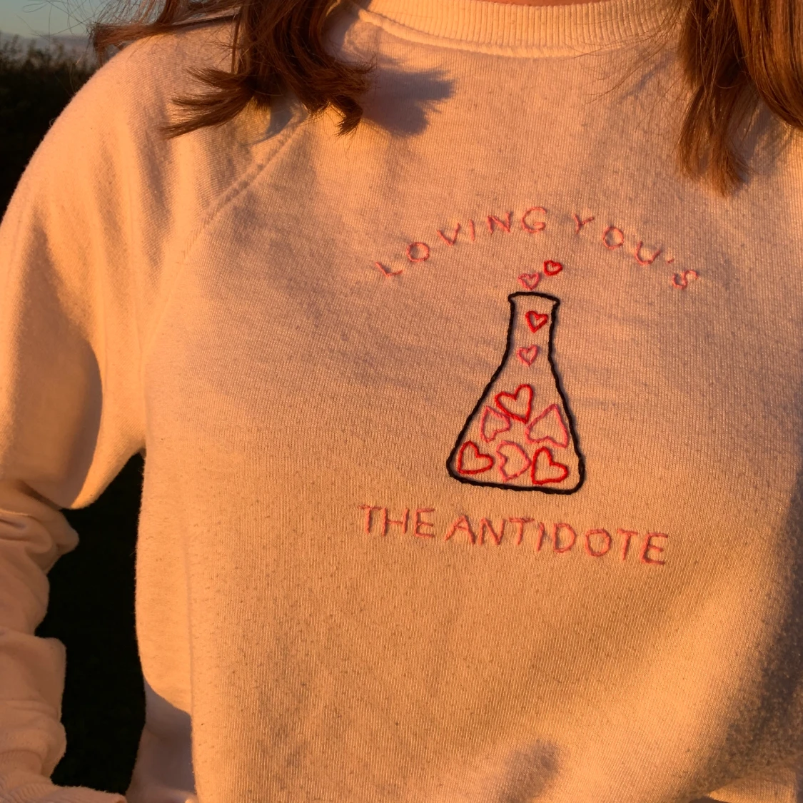 Broderad tröja - 90