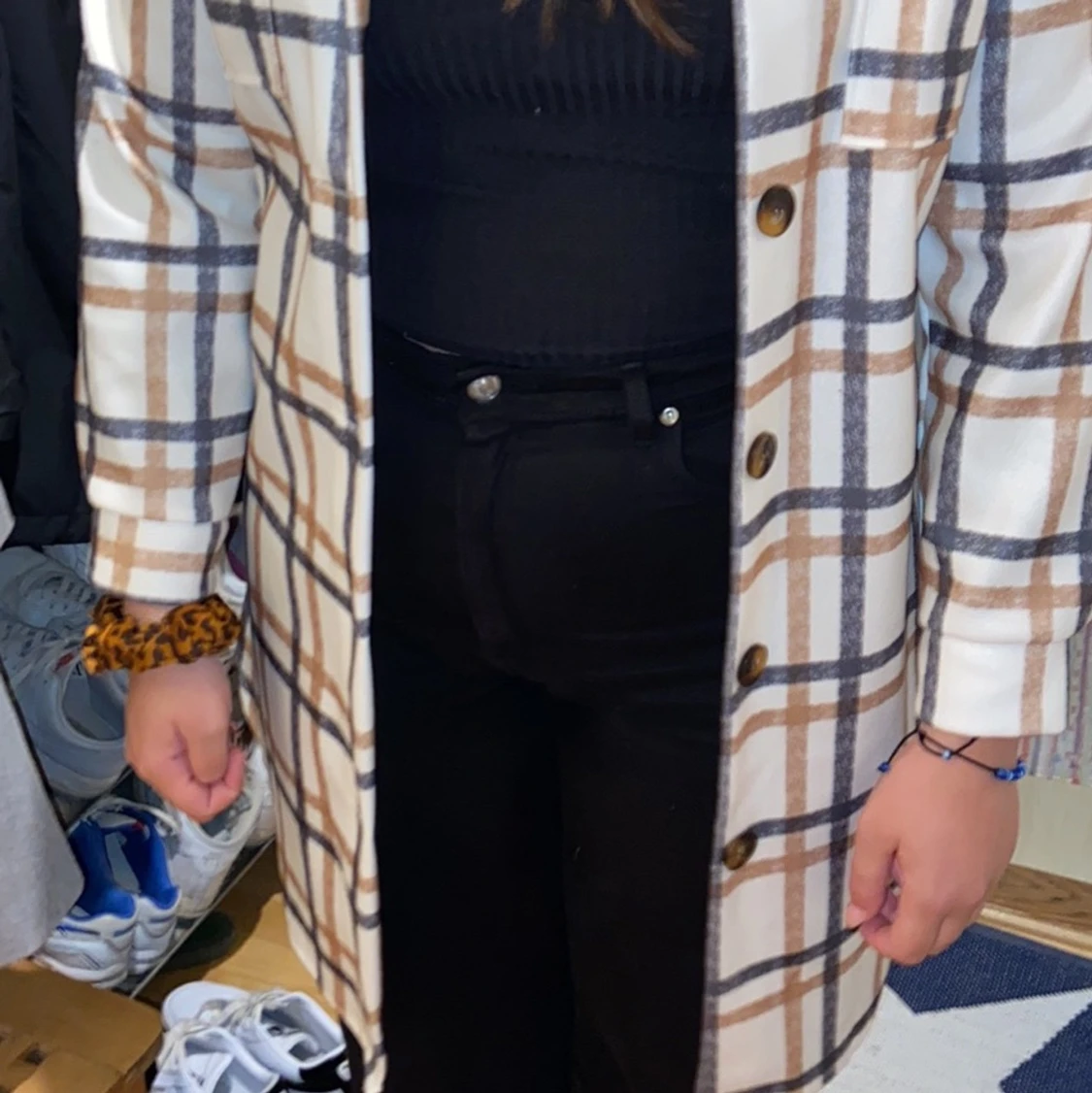 Tunn rutig kappa! Helsingborg!  - 90