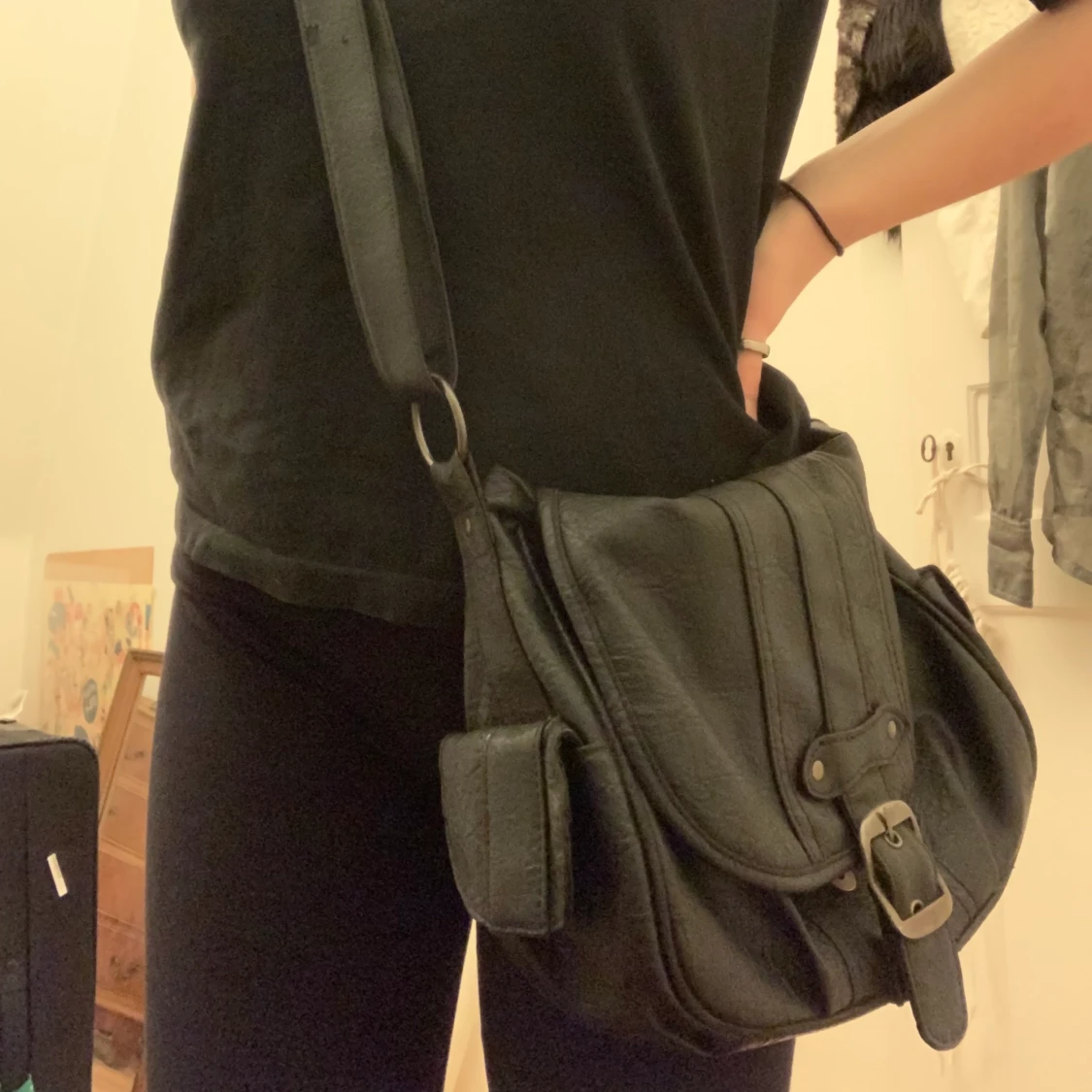 ⭐️Svart läder väska⭐️ - 91