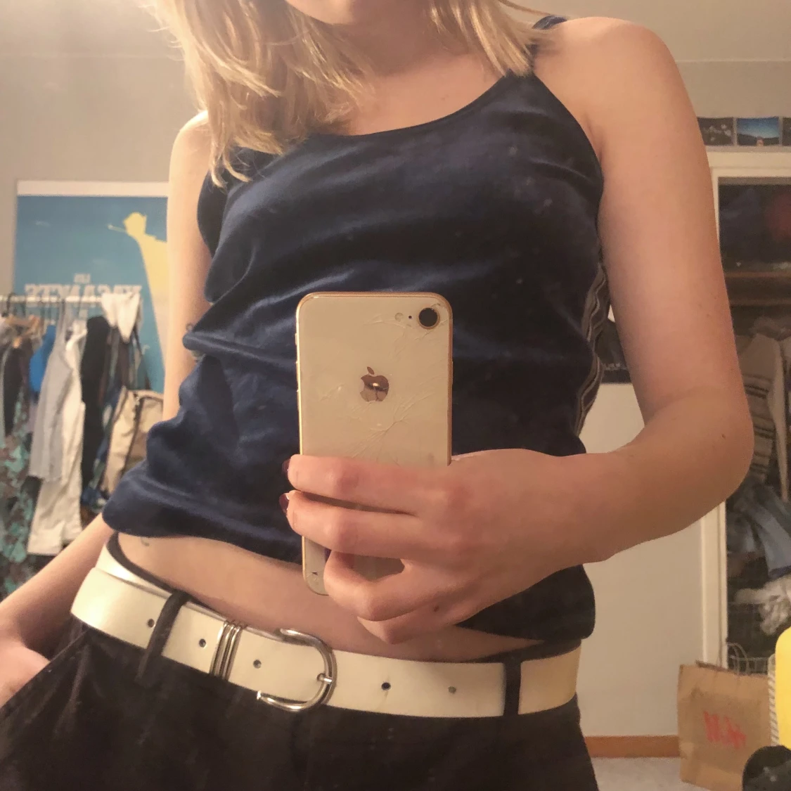 Krossat sammet linne