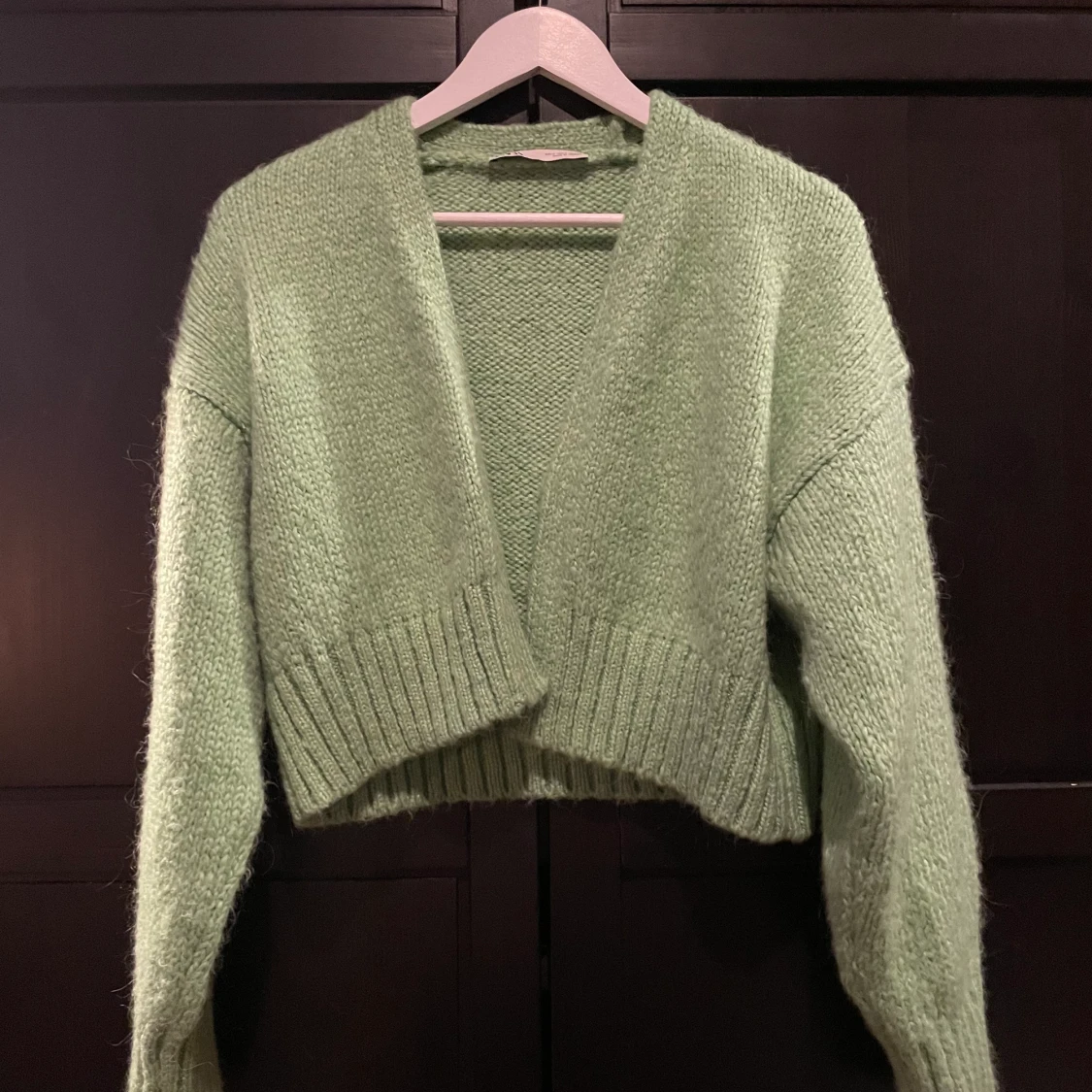 Stickad croppad kofta Zara strl S - 91