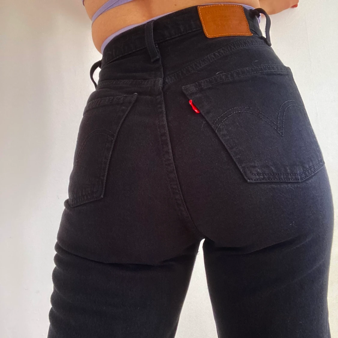 Levis Levi Ribcage Straight Raka Svarta 