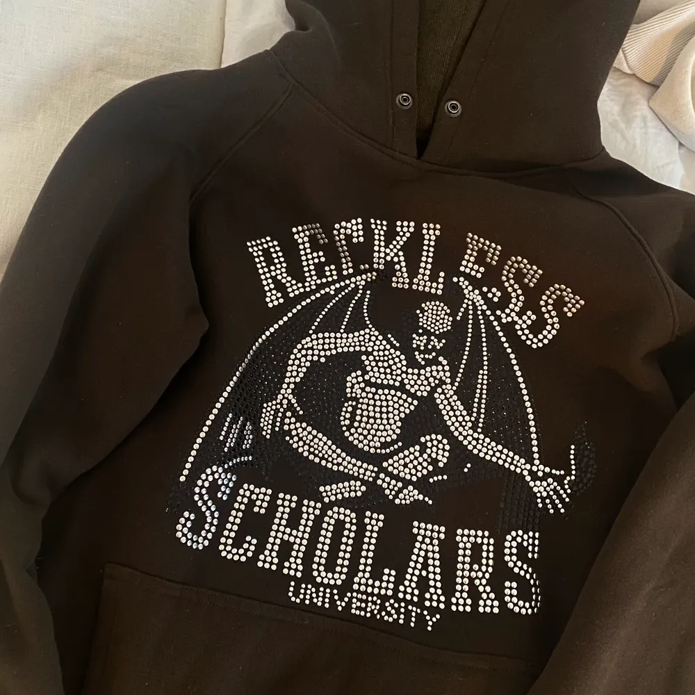 Säljer min bruna hoodie från reckless scholars i storlek M köpt här på plick❤️ använd fåtal gånger 🦋 jätte många intresserade bud ligger på 1400. Tröjor & Koftor.