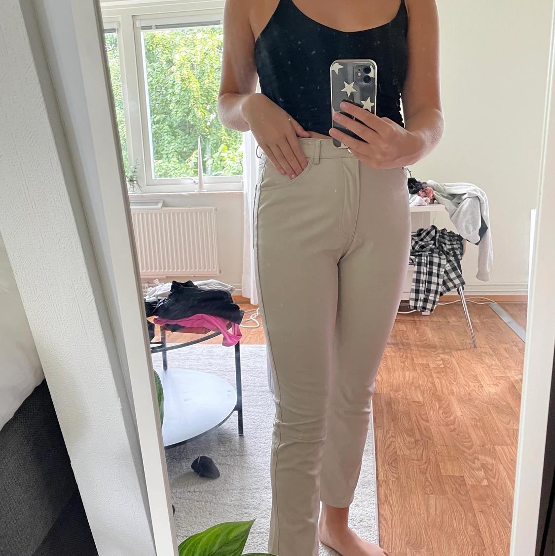 Beiga skinnbyxor - 91