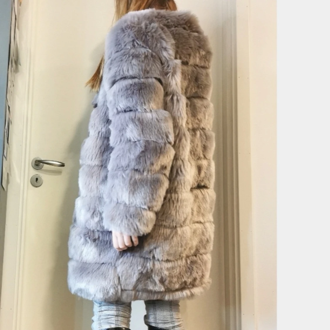 Skön fake fur kappa  - 90