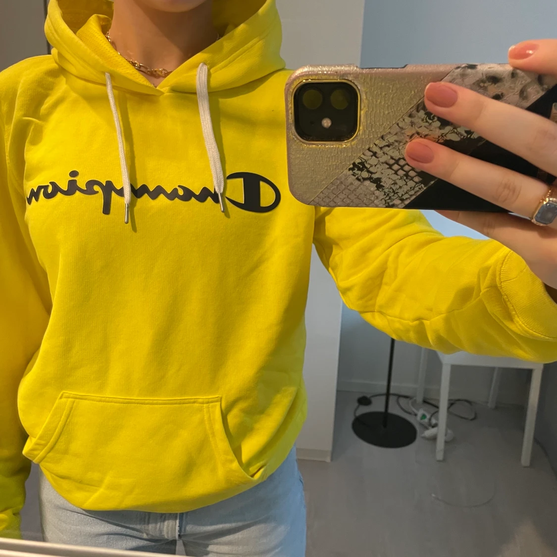 Champion hoodie gul - 90