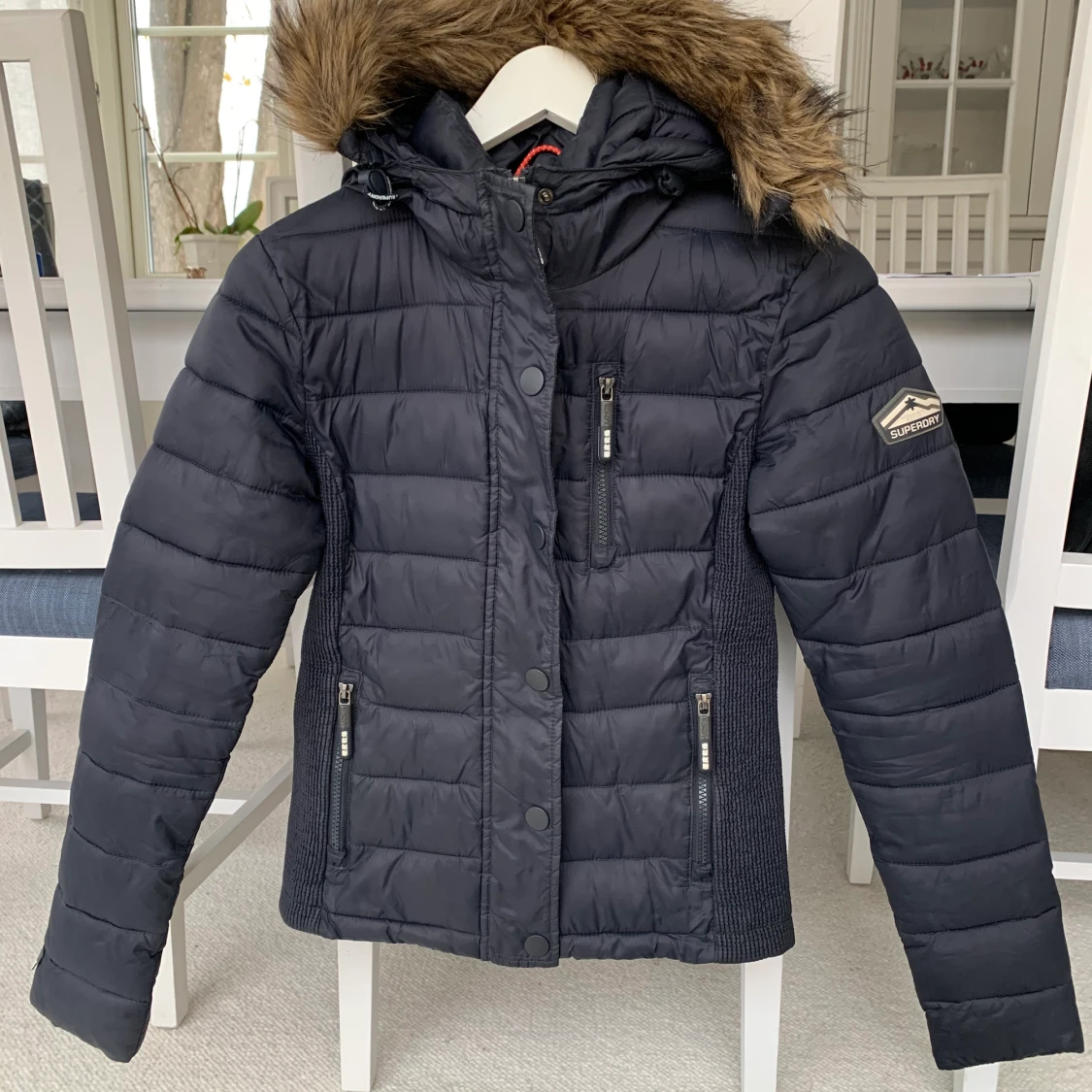 Superdry Fuji jacket, fuskpälskrage, S