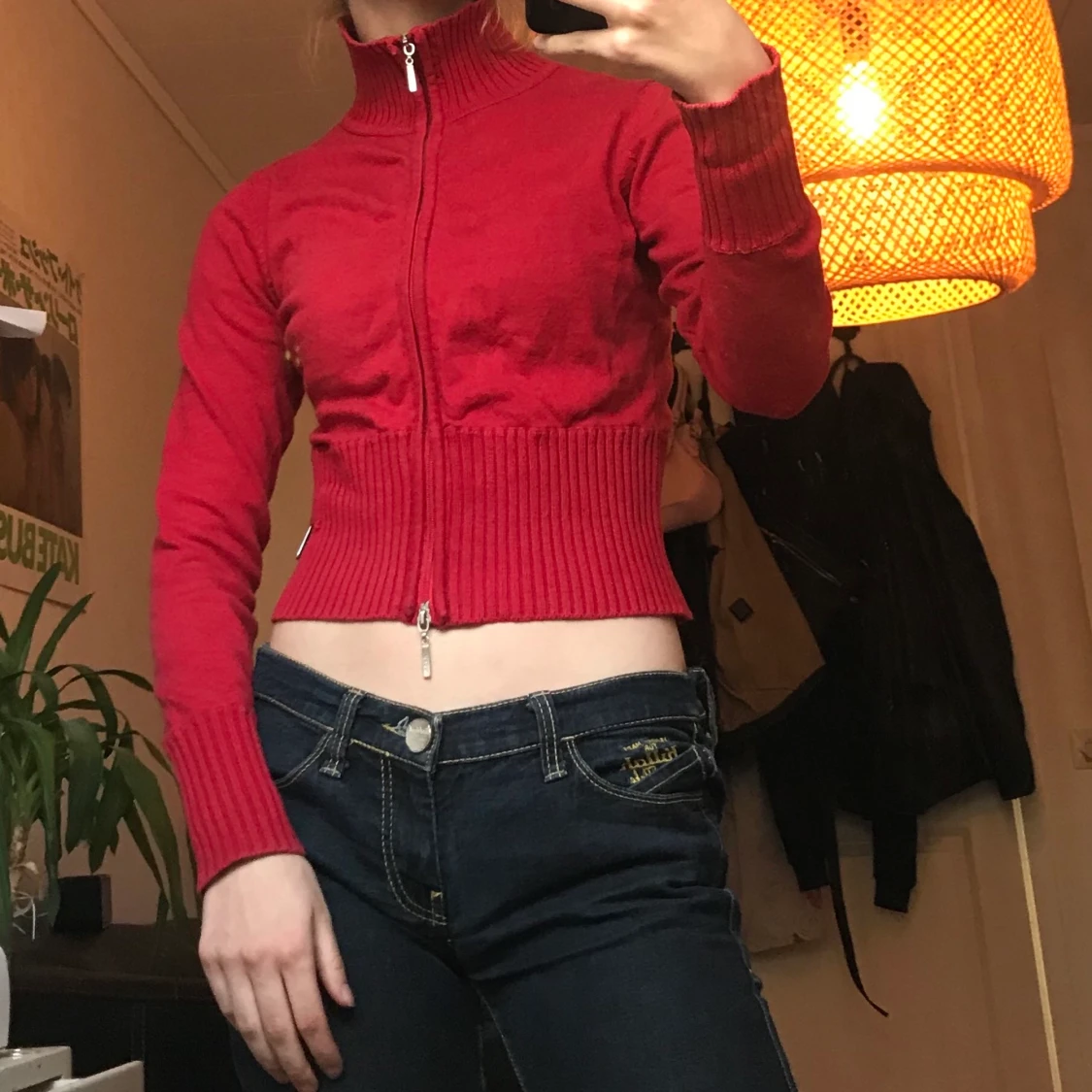 Söt liten röd tröja - 91