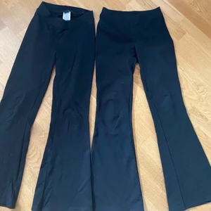Utsvänga svarta byxor - Hej säljer mina båda byxor, exakt likadana, exakt samma storlek, från Gina tricot storlek S. Ingen slitage och jätte sköna. Har aldrig på mig de tyvärr när de i bra skick och sitter bra. Köp ett par för 80kr och de båda för 100kr exkl frakt.☺️  frakt för 1 par =  62kr frakt för 2 par= 79kr
