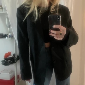 Oversized svart kavaj vintage/retro - Svart oversized kavaj