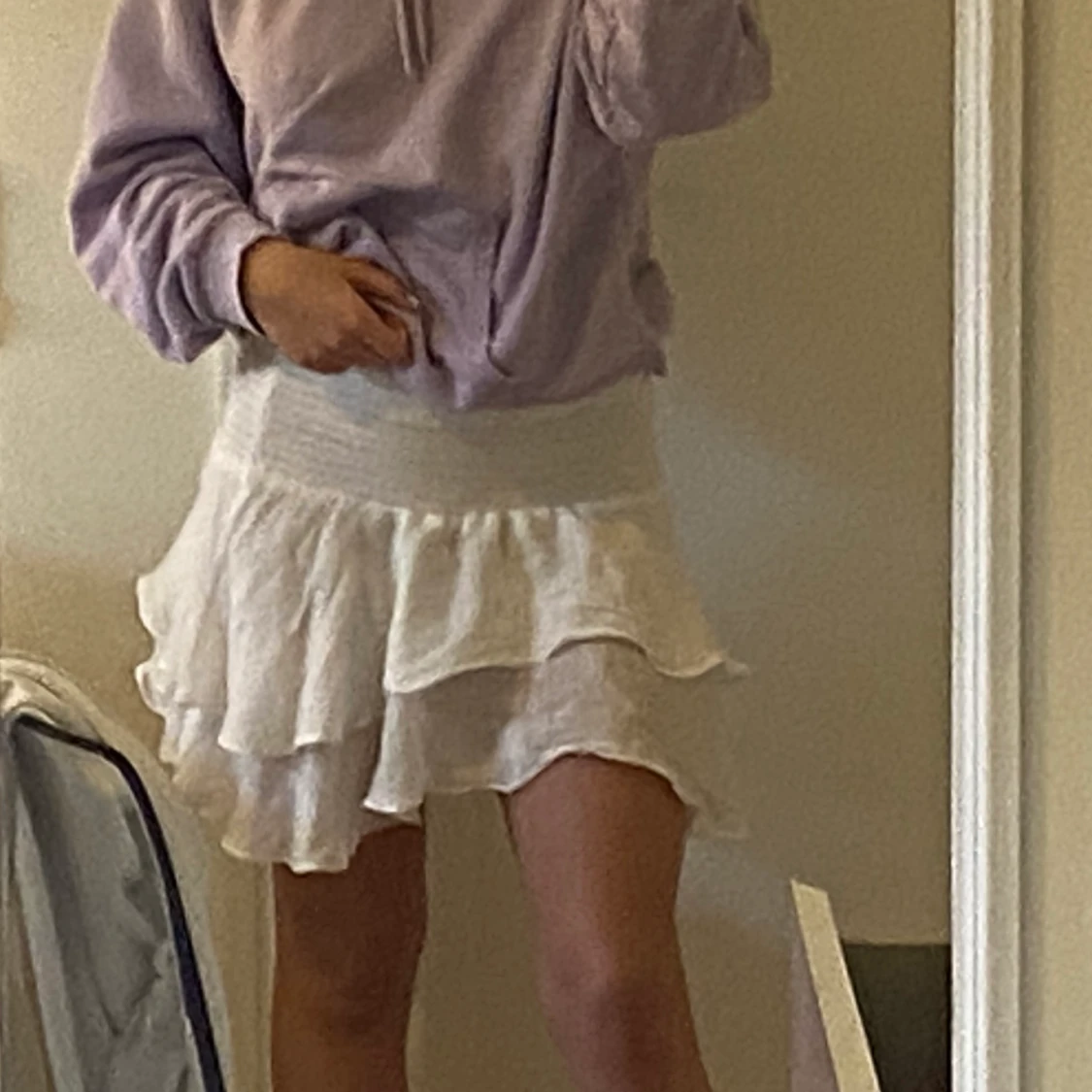 Vit volang kjol  - 90