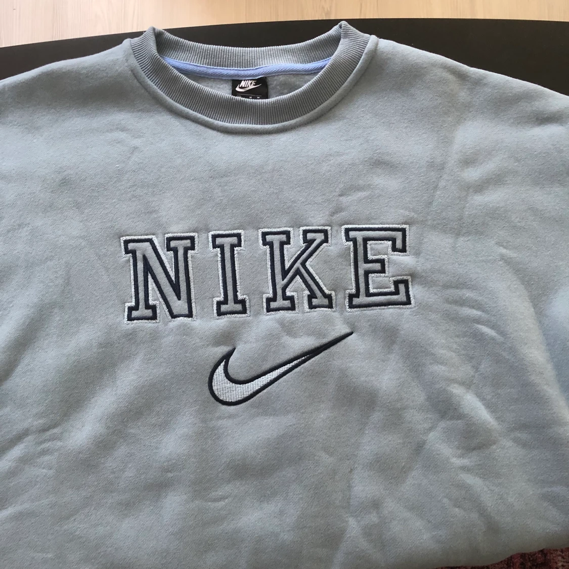 Blå Sweatshirt med Nike broderat - 91