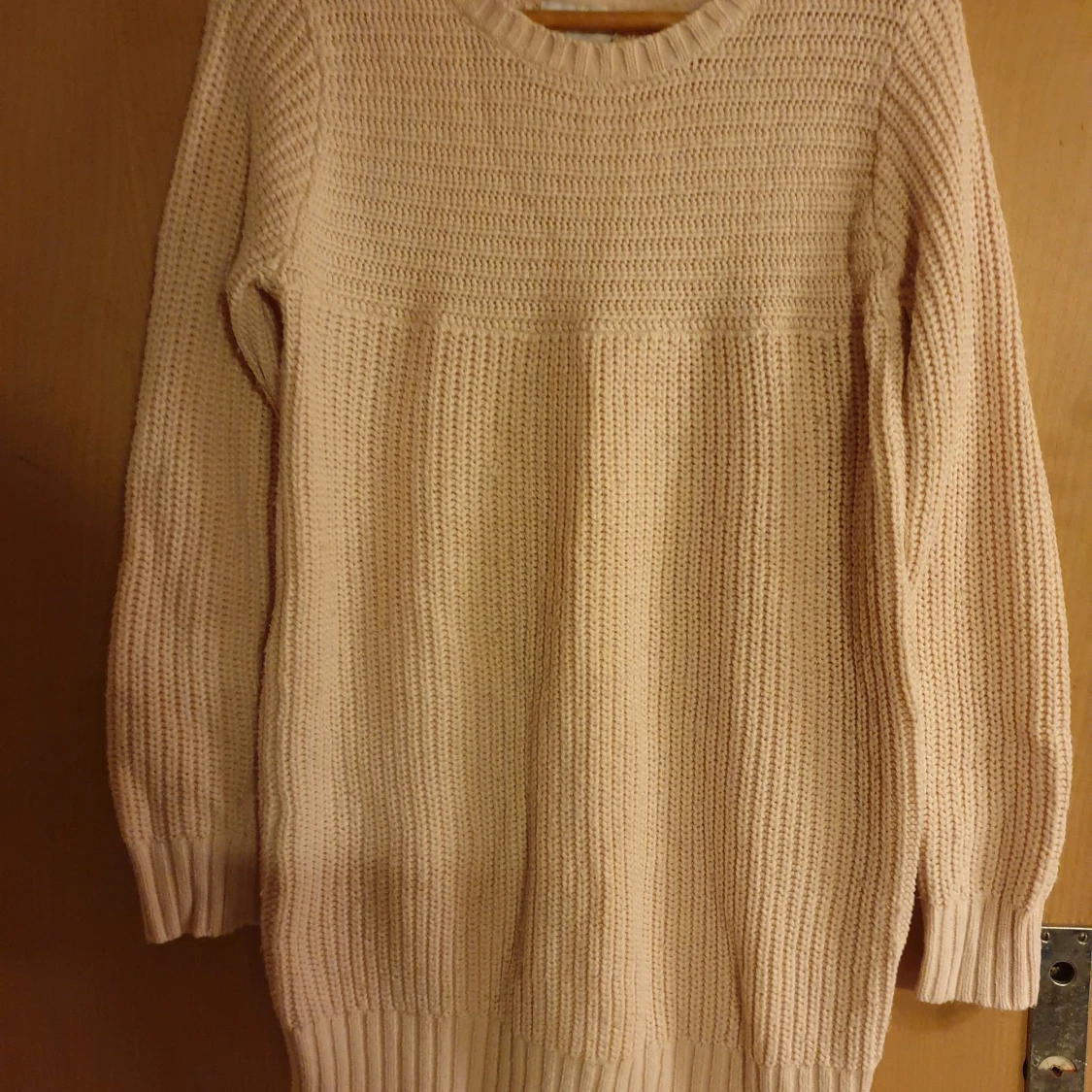 Snygg over size stickad rosa tröja - 90