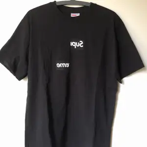 Supreme x CDG / Comme Des Garçons Split Box Logo T-Shirt  Size medium, fits true to size men’s medium.  Great condition, no flaws or damage.  DM if you need exact size measurements.   Buyer pays for all shipping costs. All items sent with tracking number.   No swaps, no trades, no offers. 