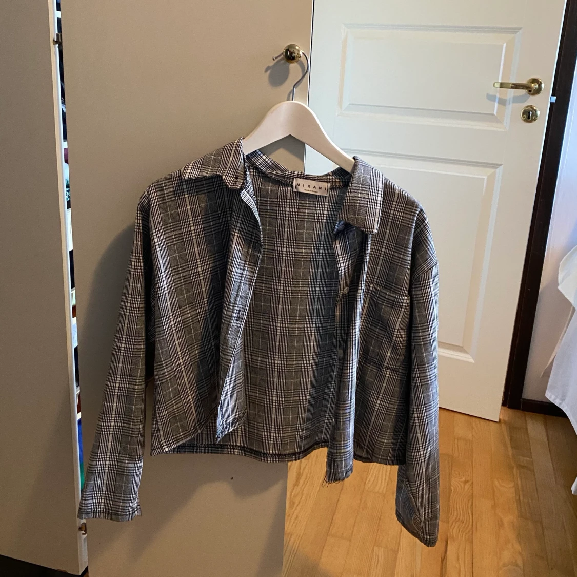 Kort rutig skjorta  - 90