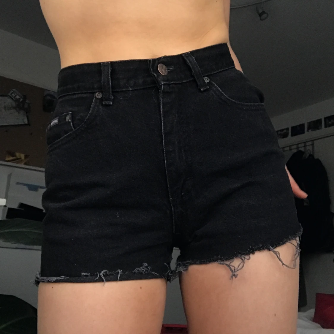 Svarta jeansshorts  - 91