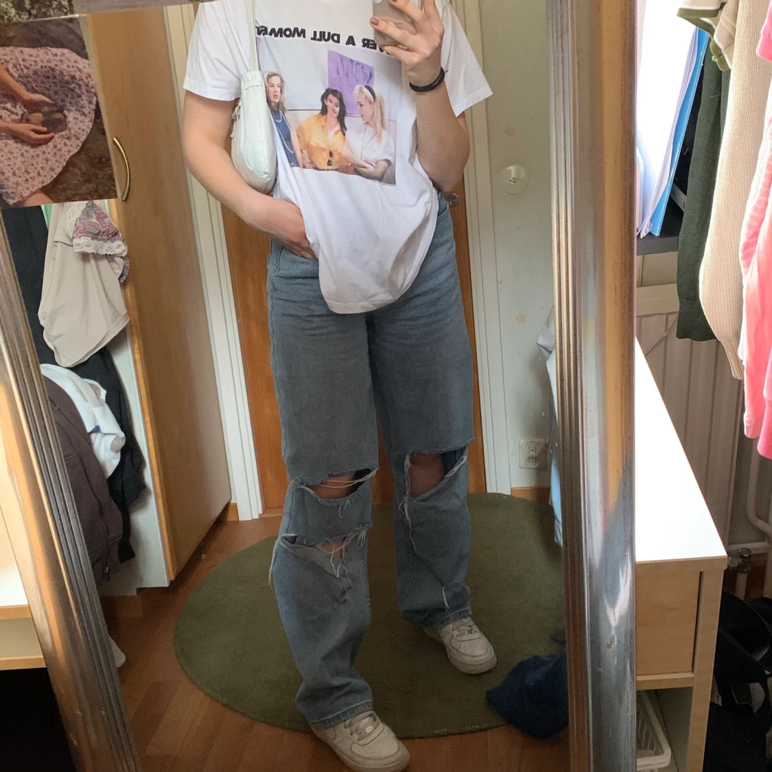 Oversized T-shirt med Tryck - 90