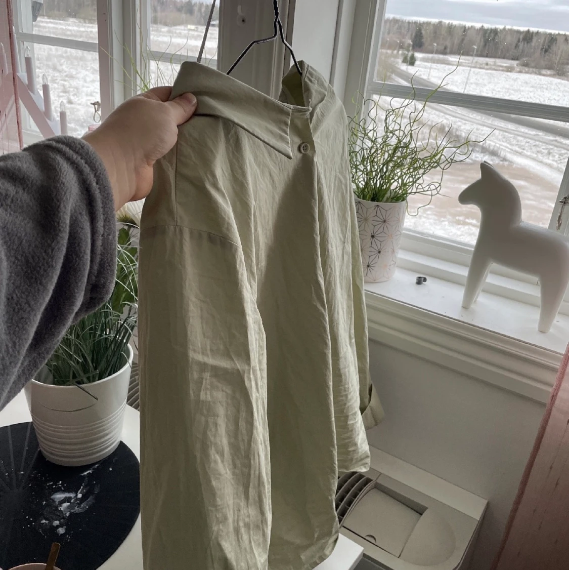 Grön oversized skjorta  - 90