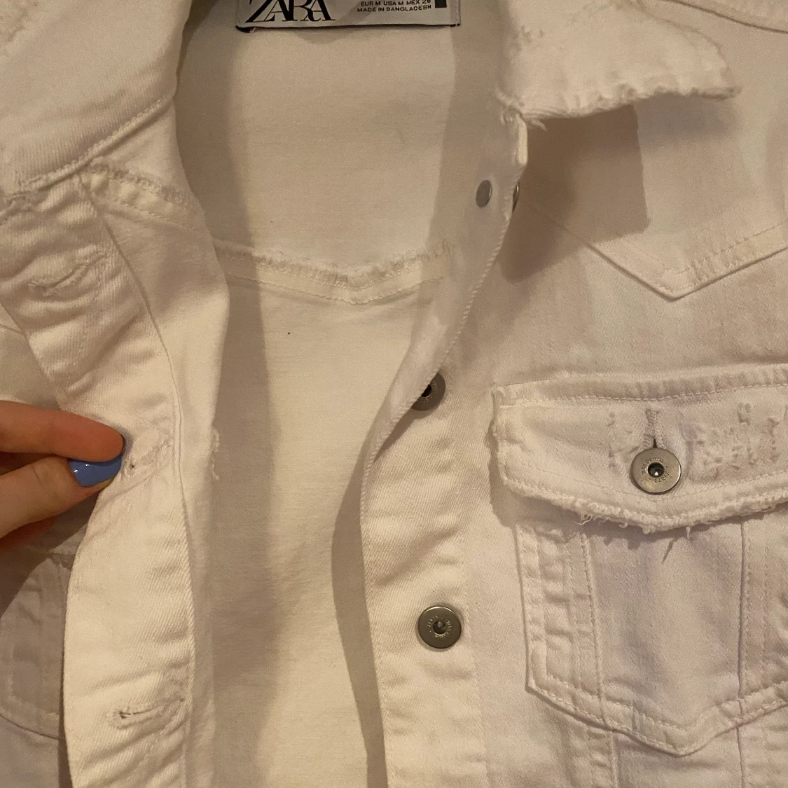 Off white zara jeans jacka  - 90