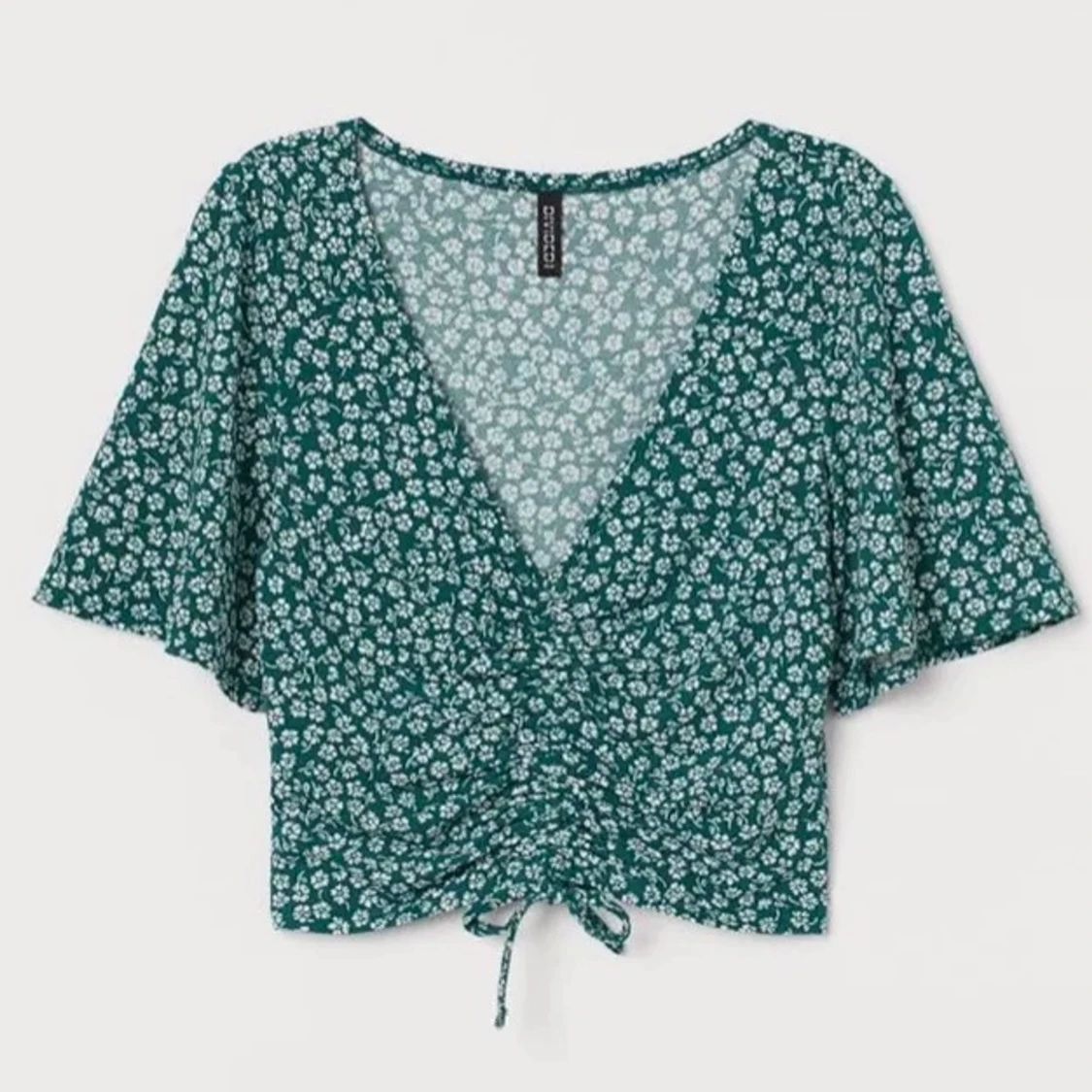 H&M grön blommig topp - 90