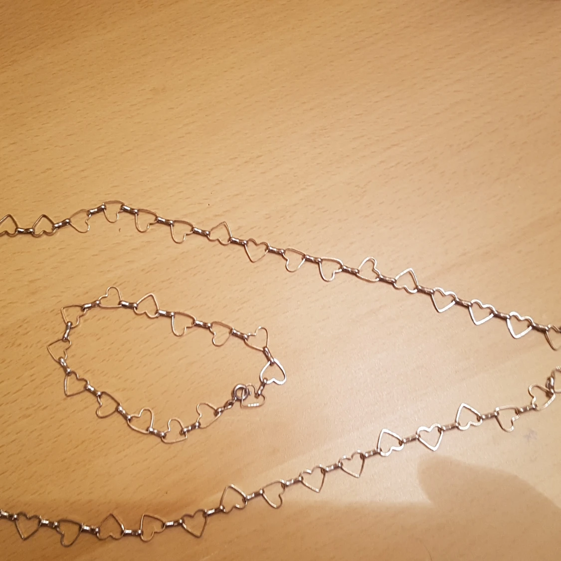 Hjärta formiga halsband + armband  - 90