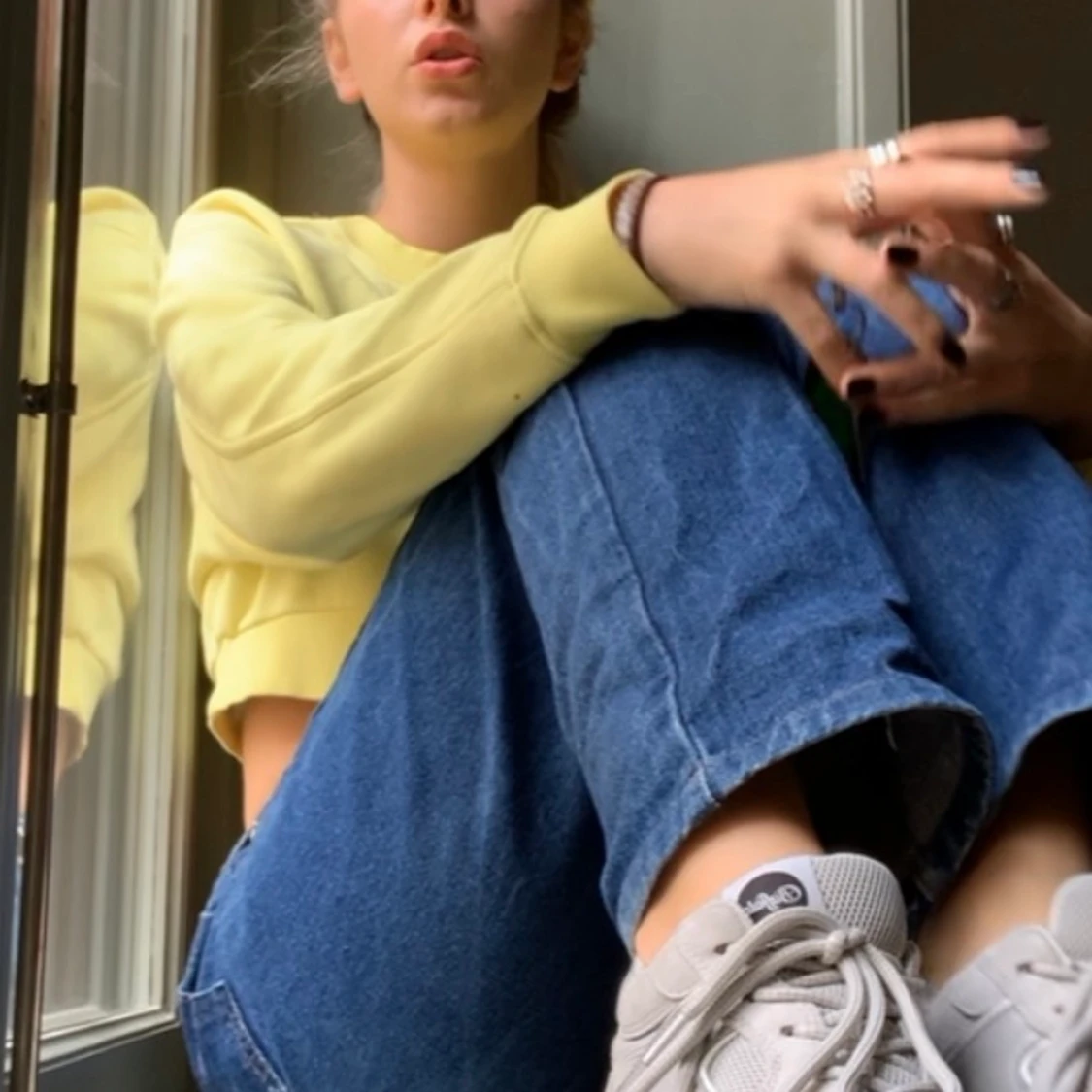 ljusgul croppad sweater - 91