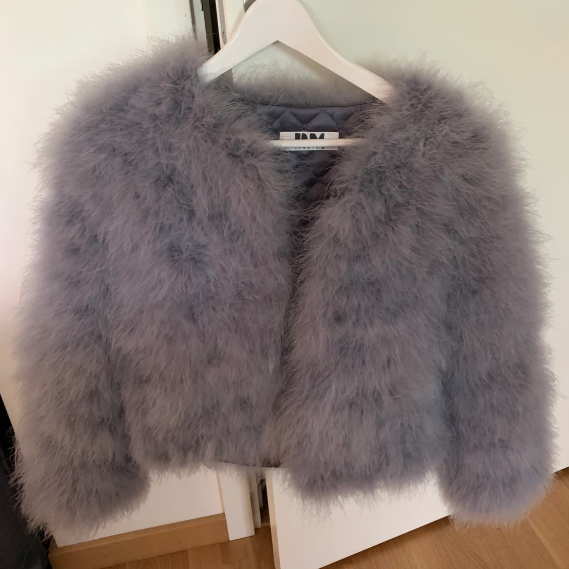 Fakepälsjacka, grå Stolek S - 90